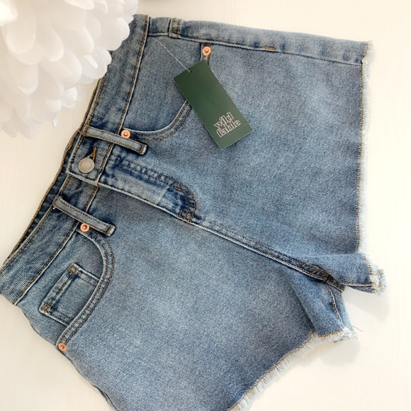 wild fable Pants - High Waisted Denim Shorts